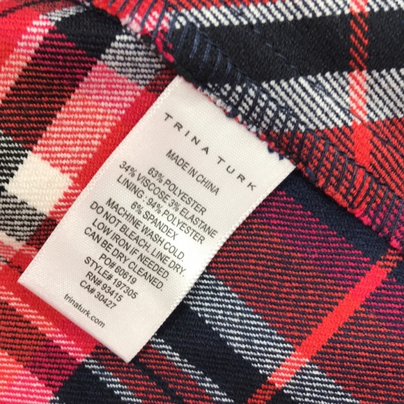 💥 Trina Turk Truett Plaid Sheath Dress - Picture 7 of 7